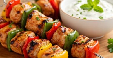Brochetas de pollo