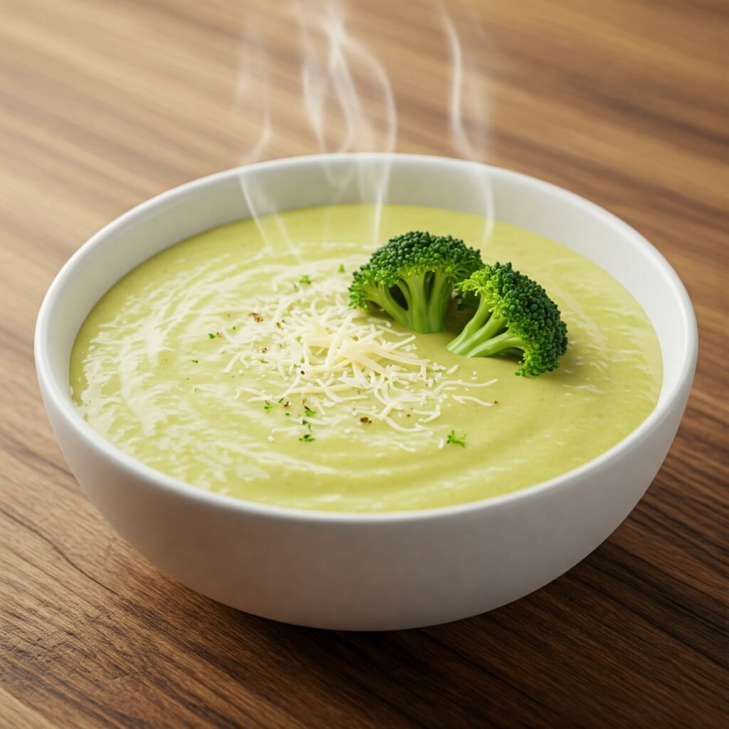 Sopa crema de brócoli y queso